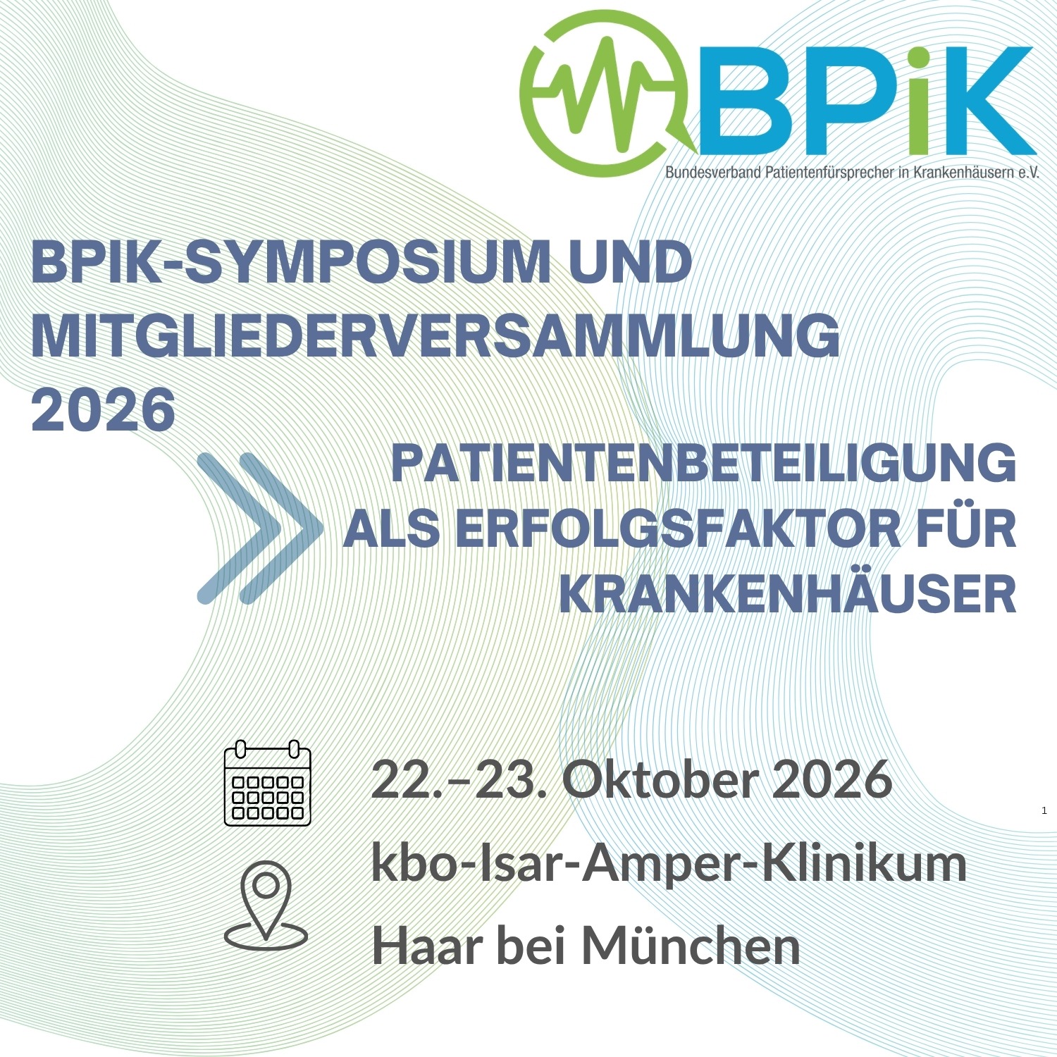 BPiK-Symposium und Mitgliederversammlung 2026: Patientenbeteiligung als Erfolgsfaktor für Krankenhäuser